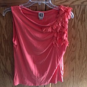 Pretty tank with fluttery petals